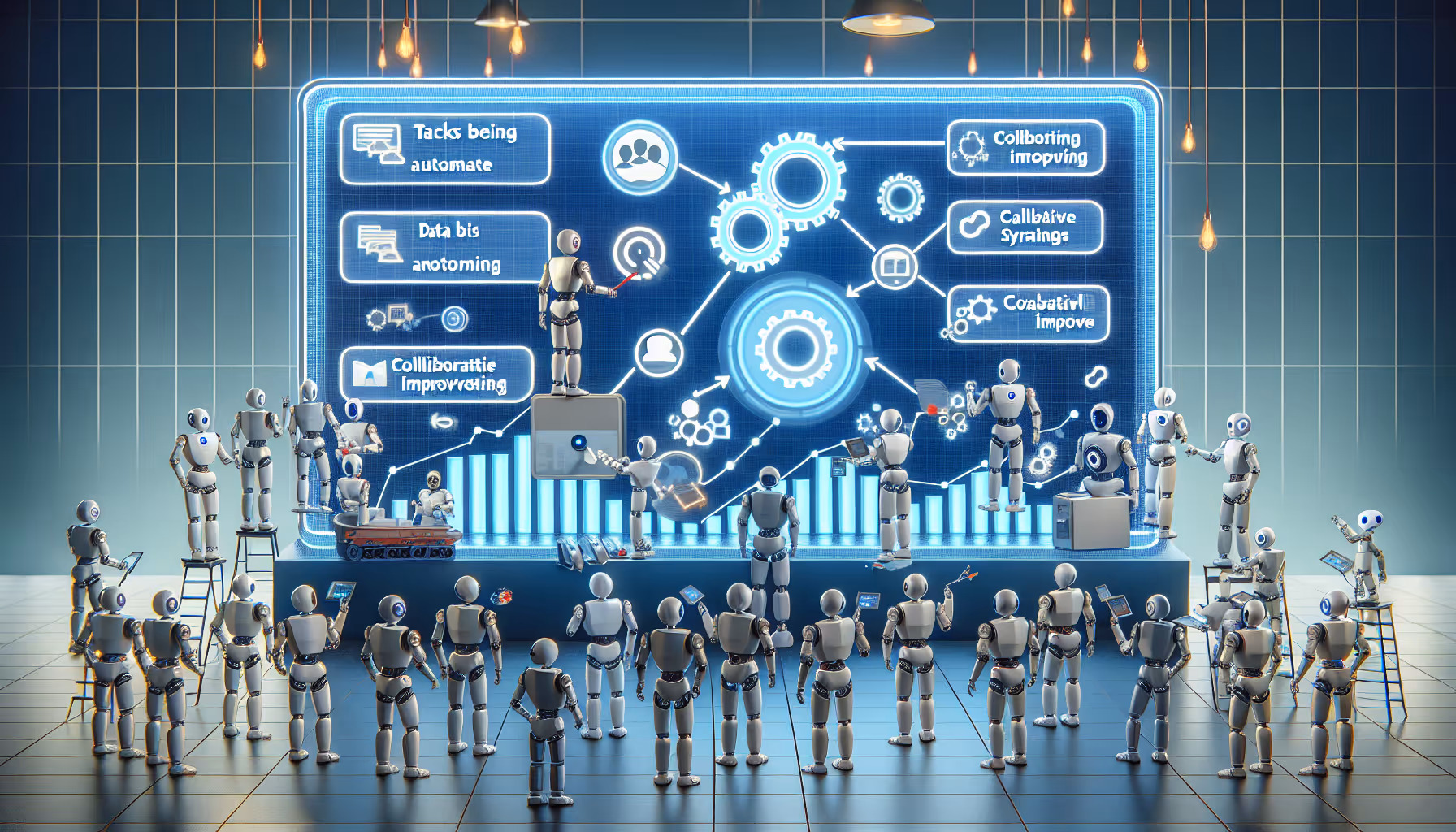 Illustration of team collaboration with HubSpot integrations for project management