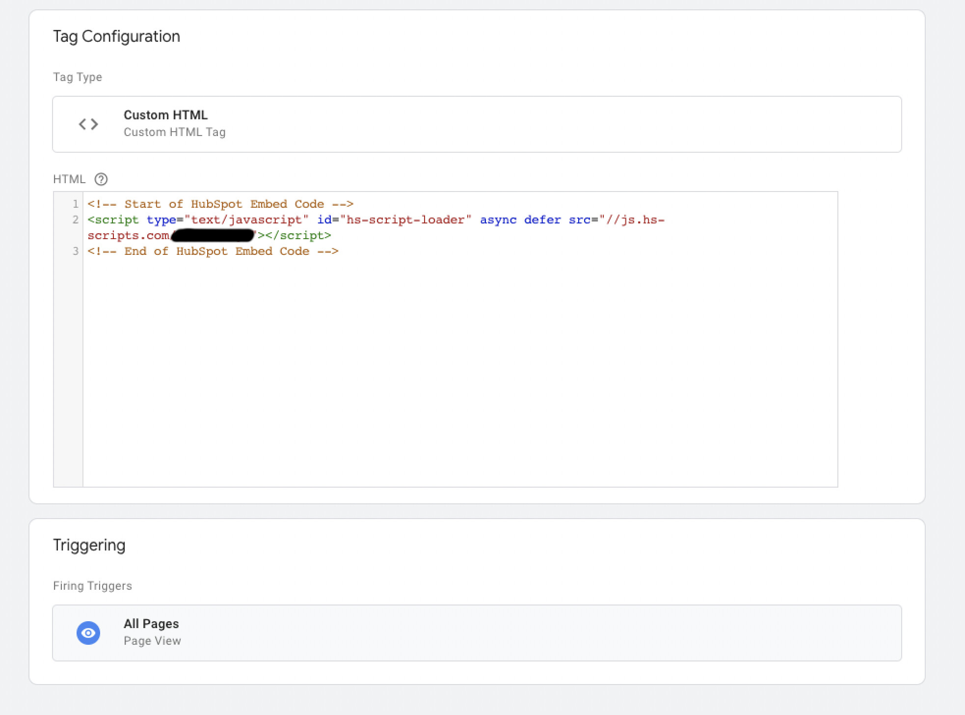 Install the tracking code in Google Tag Manager and choose custom html tag