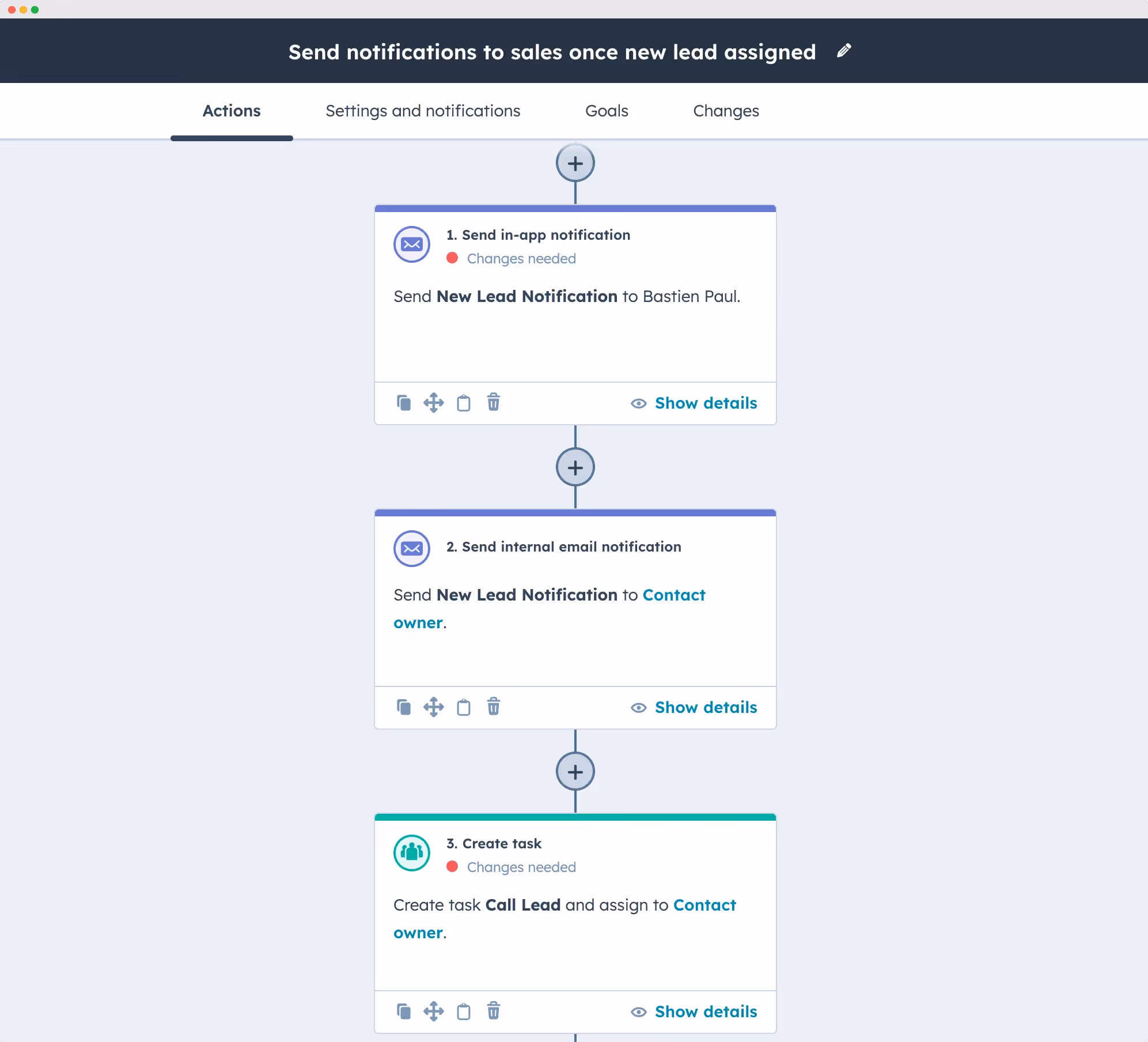 Send notifications to sales once new lead assigned