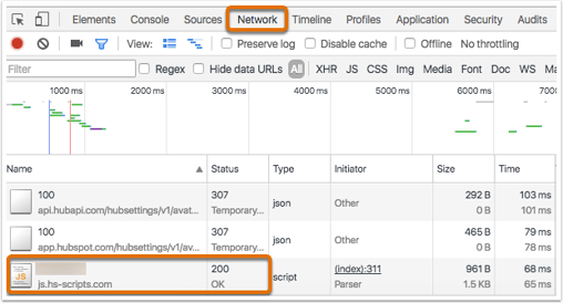 Use the web developer tools to check if the tracking code is well installed in your website pages and capture analytics 