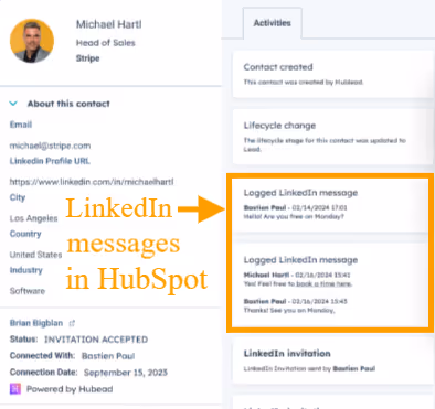 LinkedIn insights in HubSpot