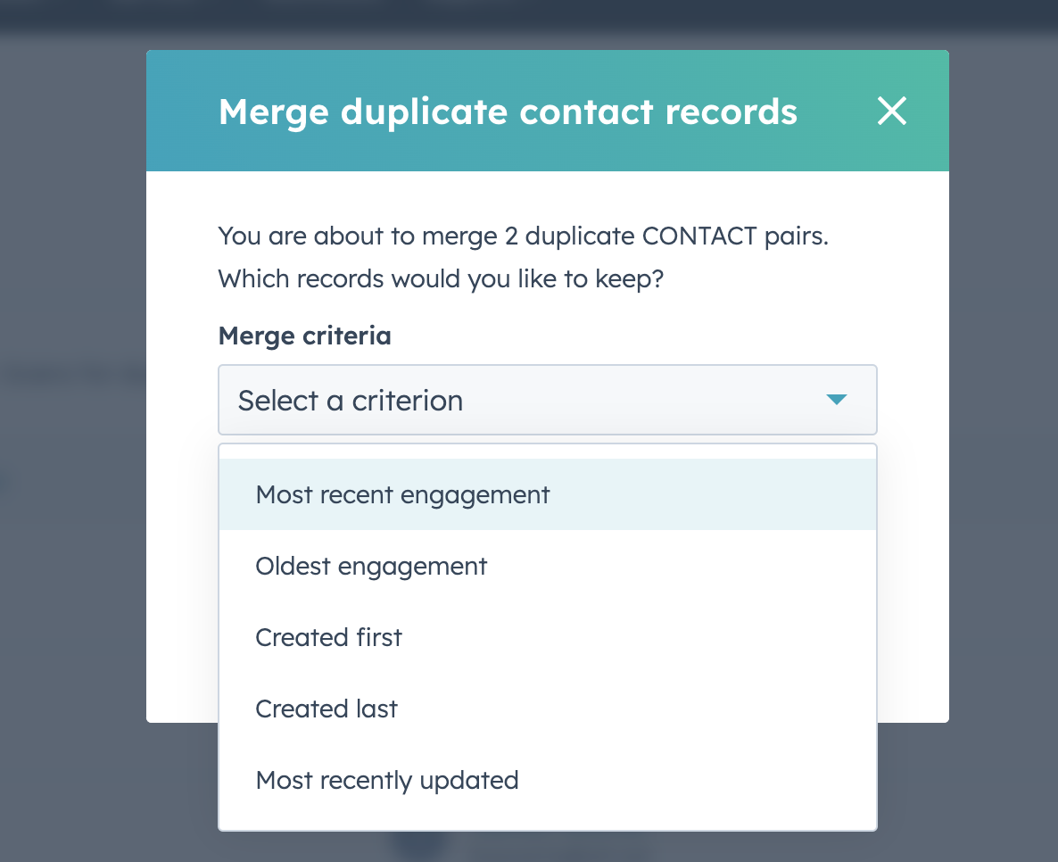 HubSpot Community - Merging duplicate contact records - selection of criteria