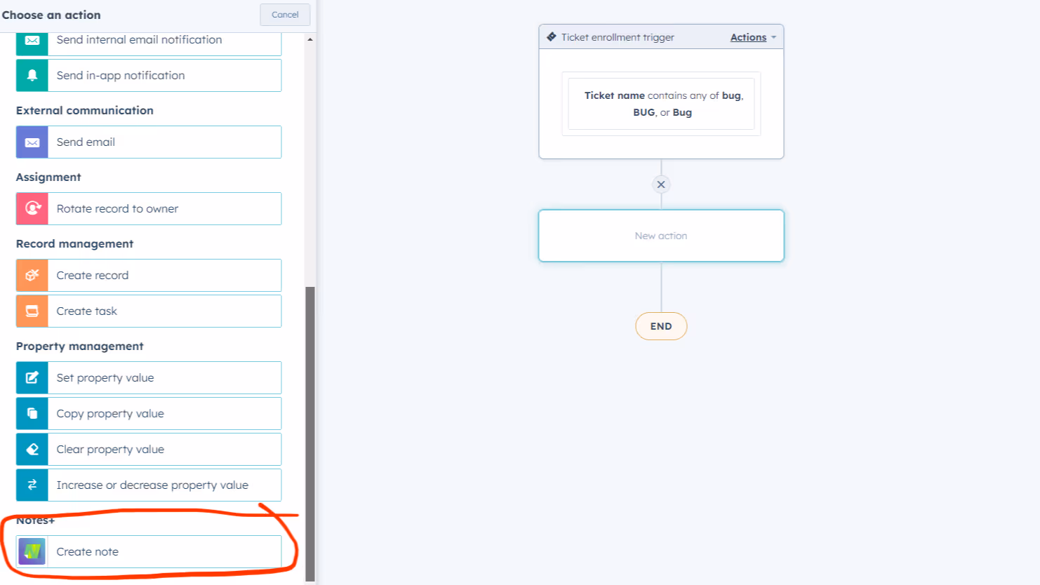 Automatically add notes to your records via workflows in HubSpot 