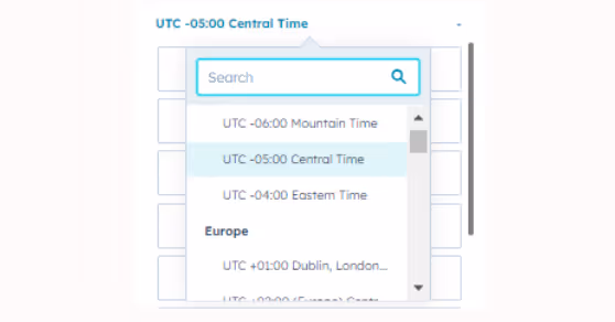 Time zone detection for meetings in HubSpot