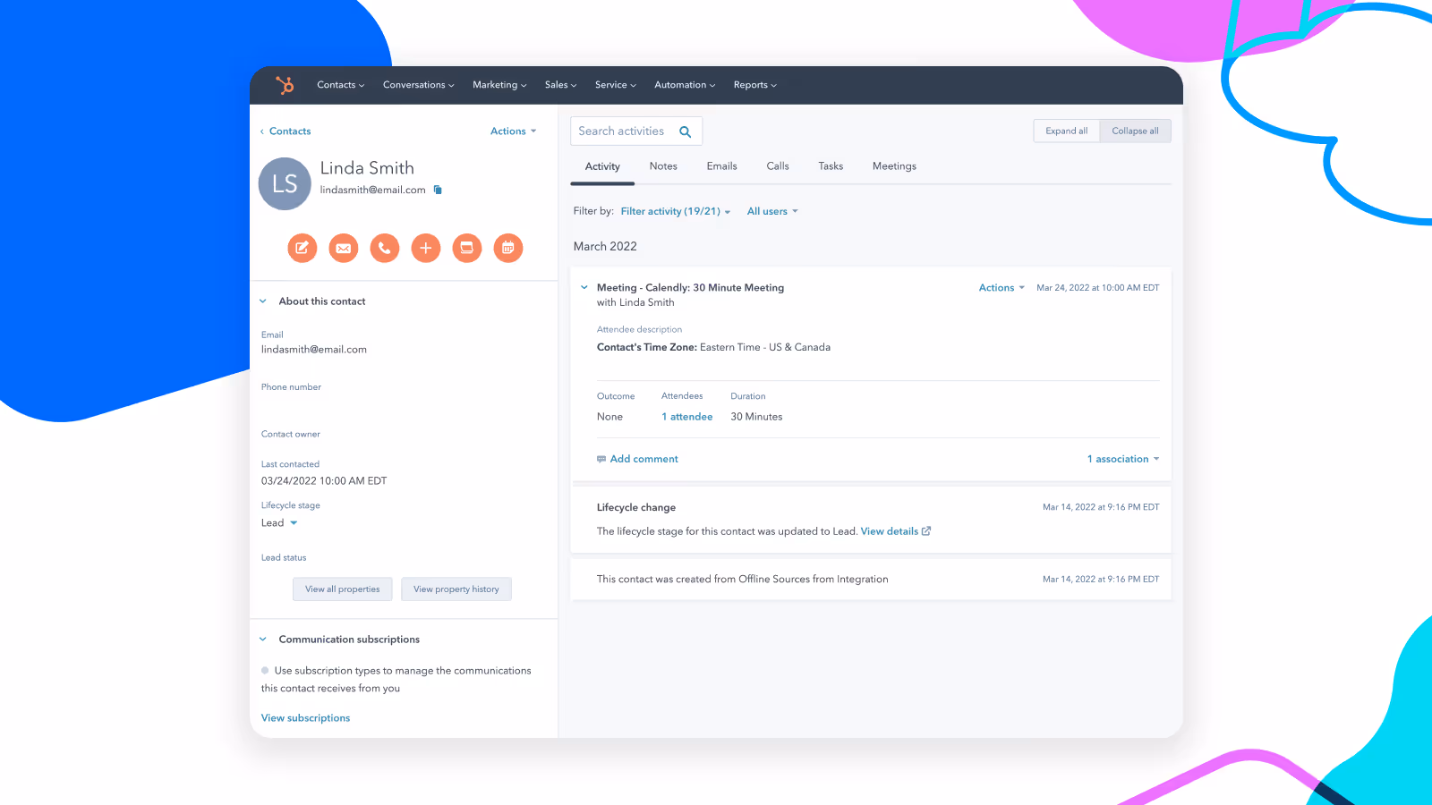 calendly integeration meeting hubspot