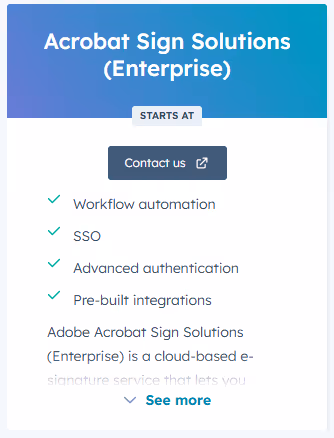 Adobe Acrobat Sign pricing