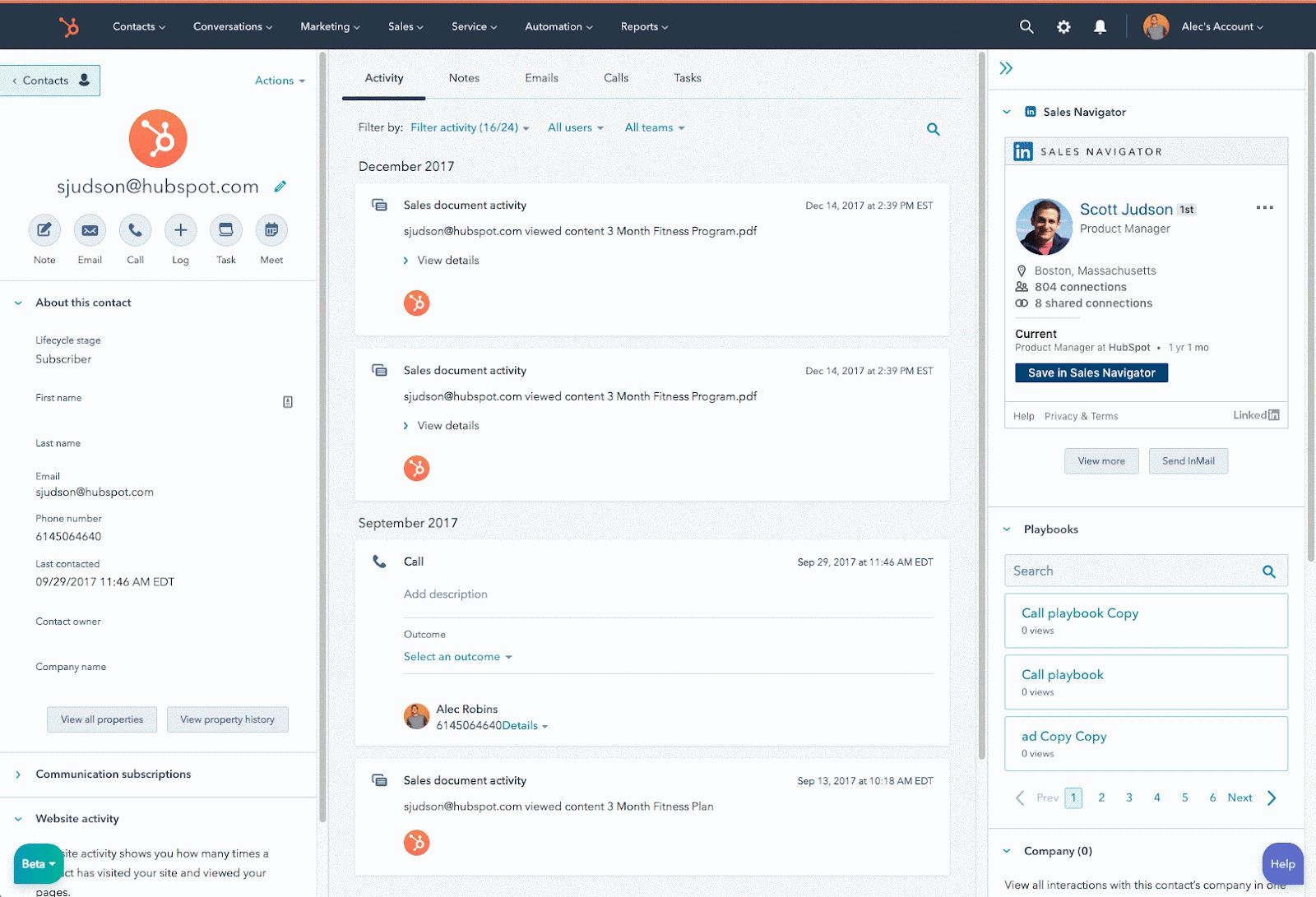 Connect HubSpot and LinkedIn Sales Navigator