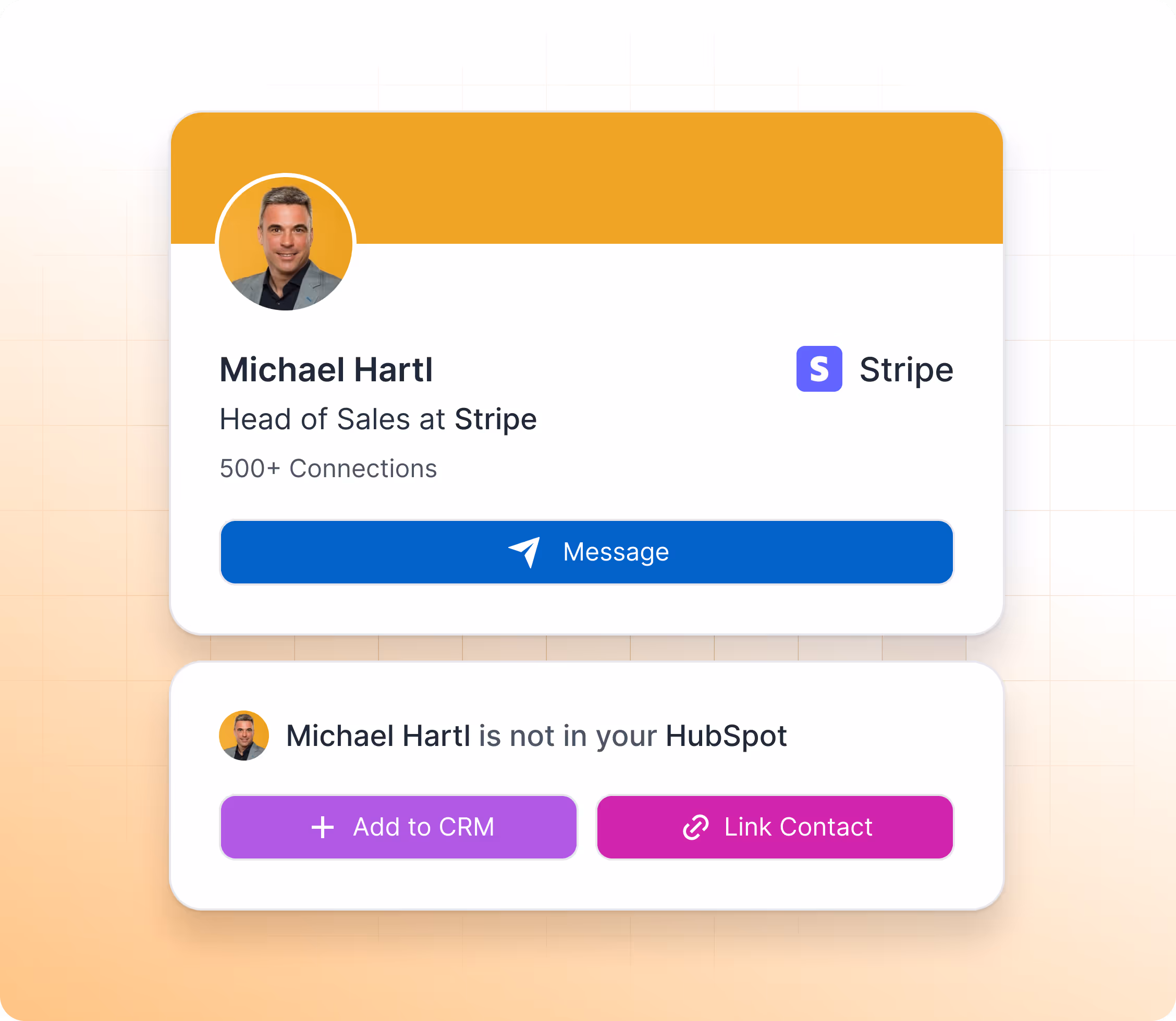 import linkedin contact to hubspot