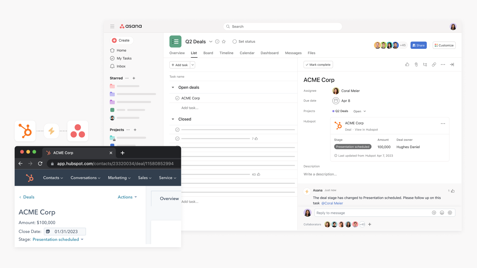 asana hubspot integration