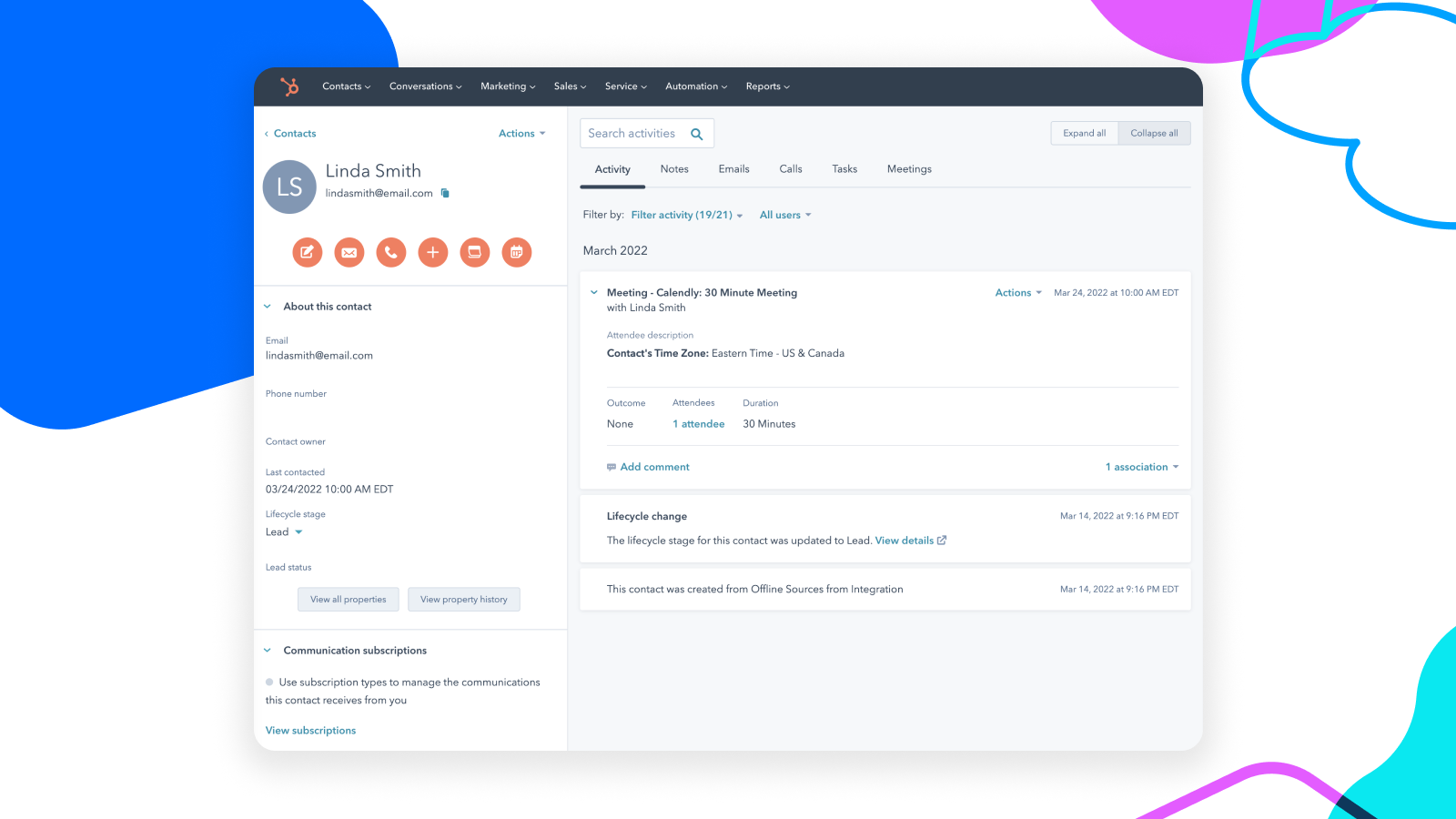 calendly integeration meeting hubspot