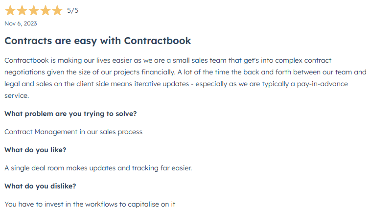 Reseña de Contractbook