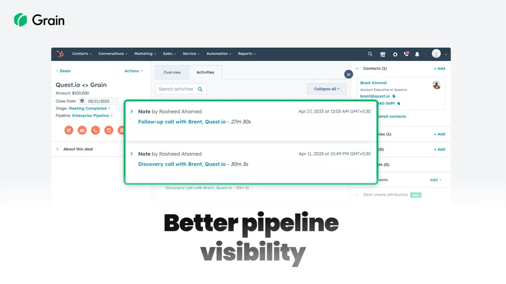 Bessere Pipeline-Sichtbarkeit in HubSpot