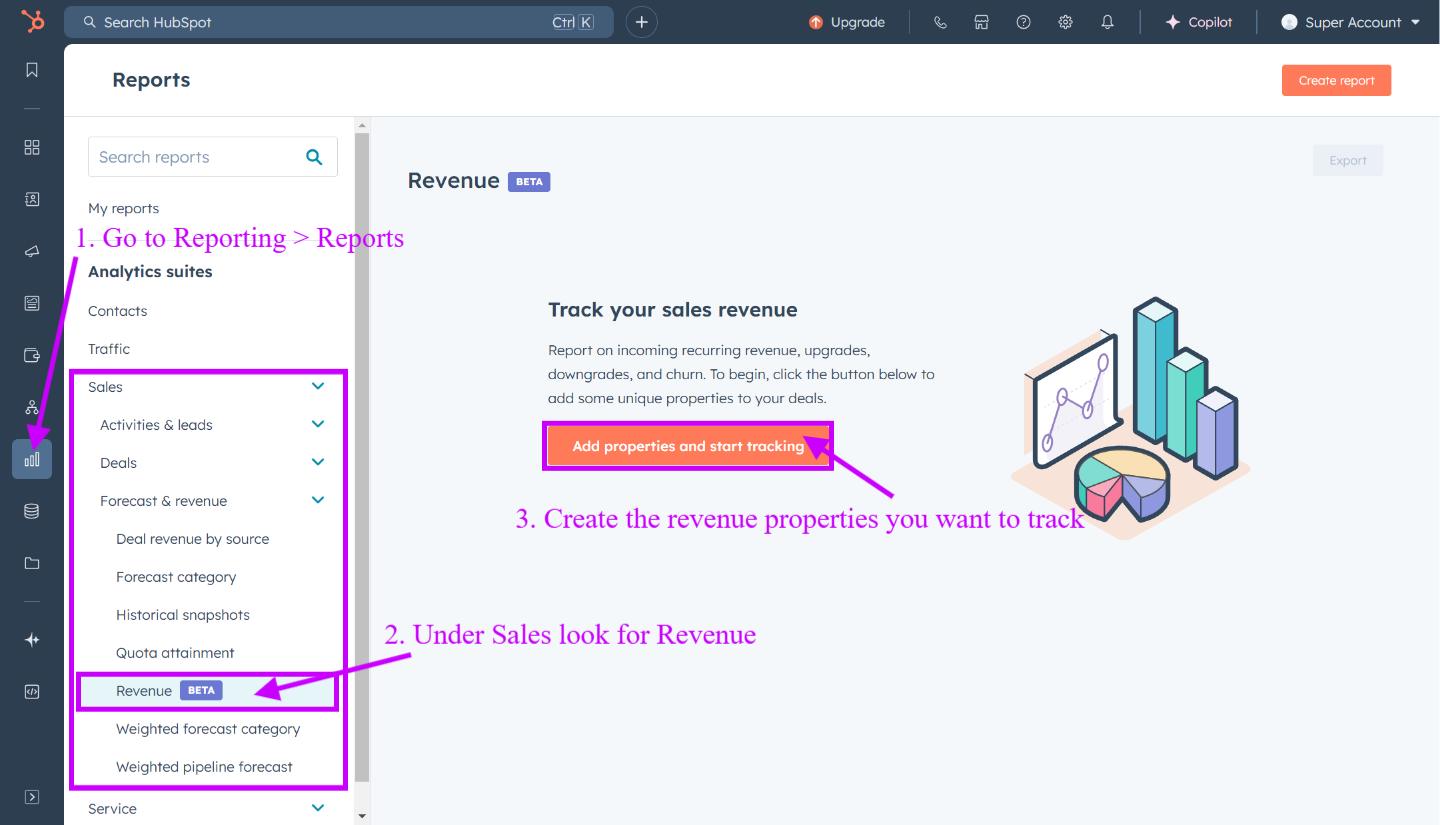 Recurring-Revenue-Properties in HubSpot anlegen