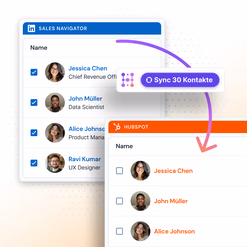 Sales Navigator in Masse mit Hublead exportieren