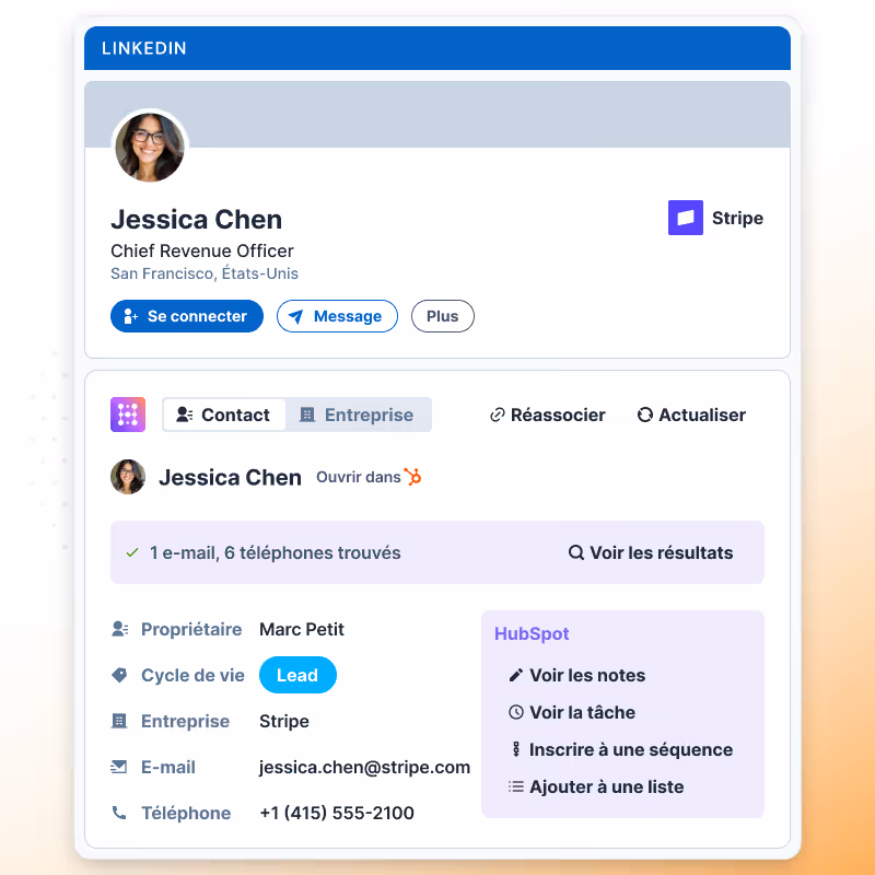 Widget LinkedIn Hublead