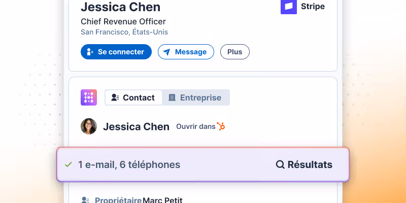 Enrichir un contact LinkedIn pour les utilisateurs HubSpot