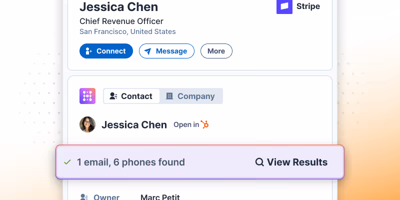 enrich LinkedIn contact for HubSpot users