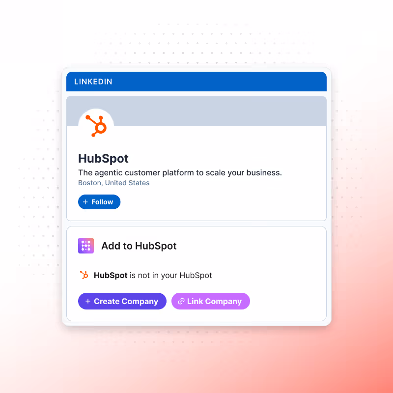 import LinkedIn company to HubSpot
