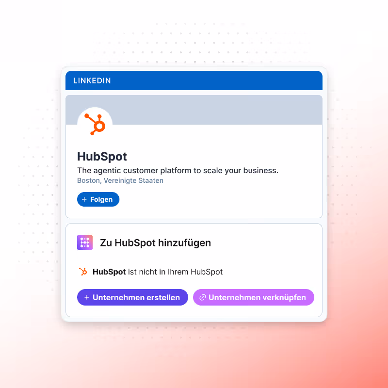 LinkedIn-Unternehmen in HubSpot importieren