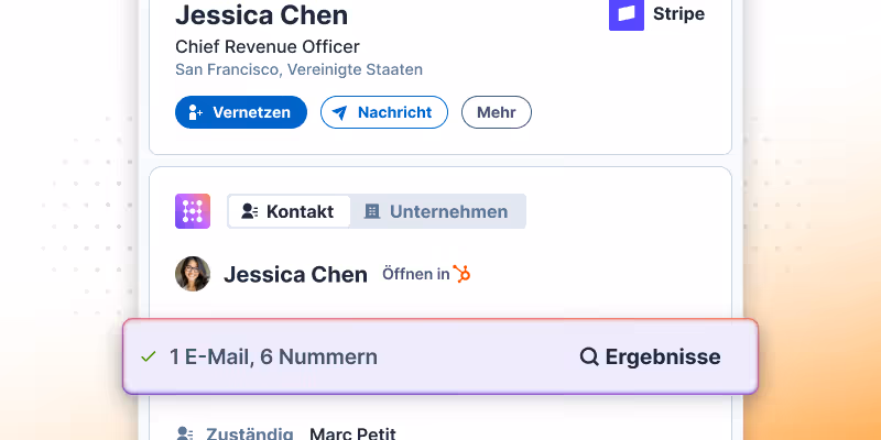 LinkedIn-Kontakt für HubSpot-Nutzer anreichern