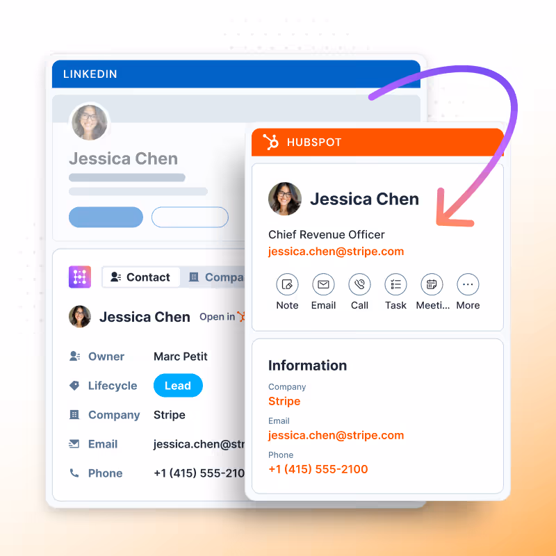import LinkedIn contact to HubSpot