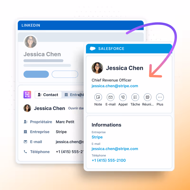 Importer un contact LinkedIn vers Salesforce