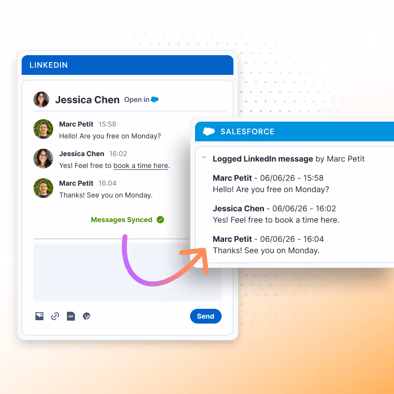 Sync LinkedIn messages to Salesforce
