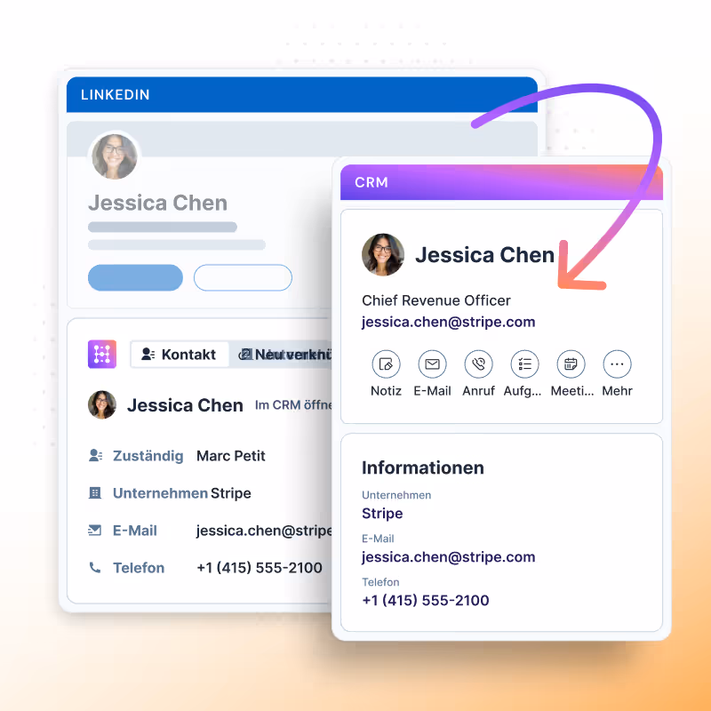 LinkedIn-Kontakt ins CRM importieren