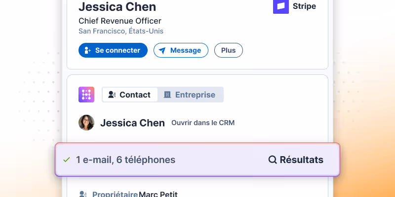 Enrichir un contact LinkedIn pour votre CRM