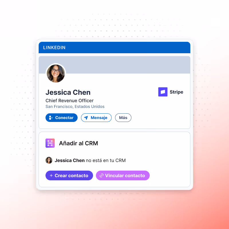 Añadir o vincular un contacto de LinkedIn a tu CRM