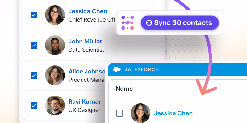 Export Sales Navigator lists in bulk to Salesforce