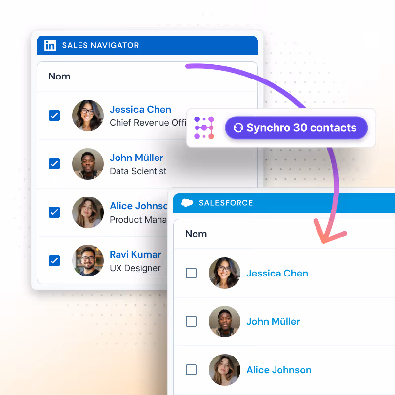 Export Sales Navigator lists in bulk to Salesforce