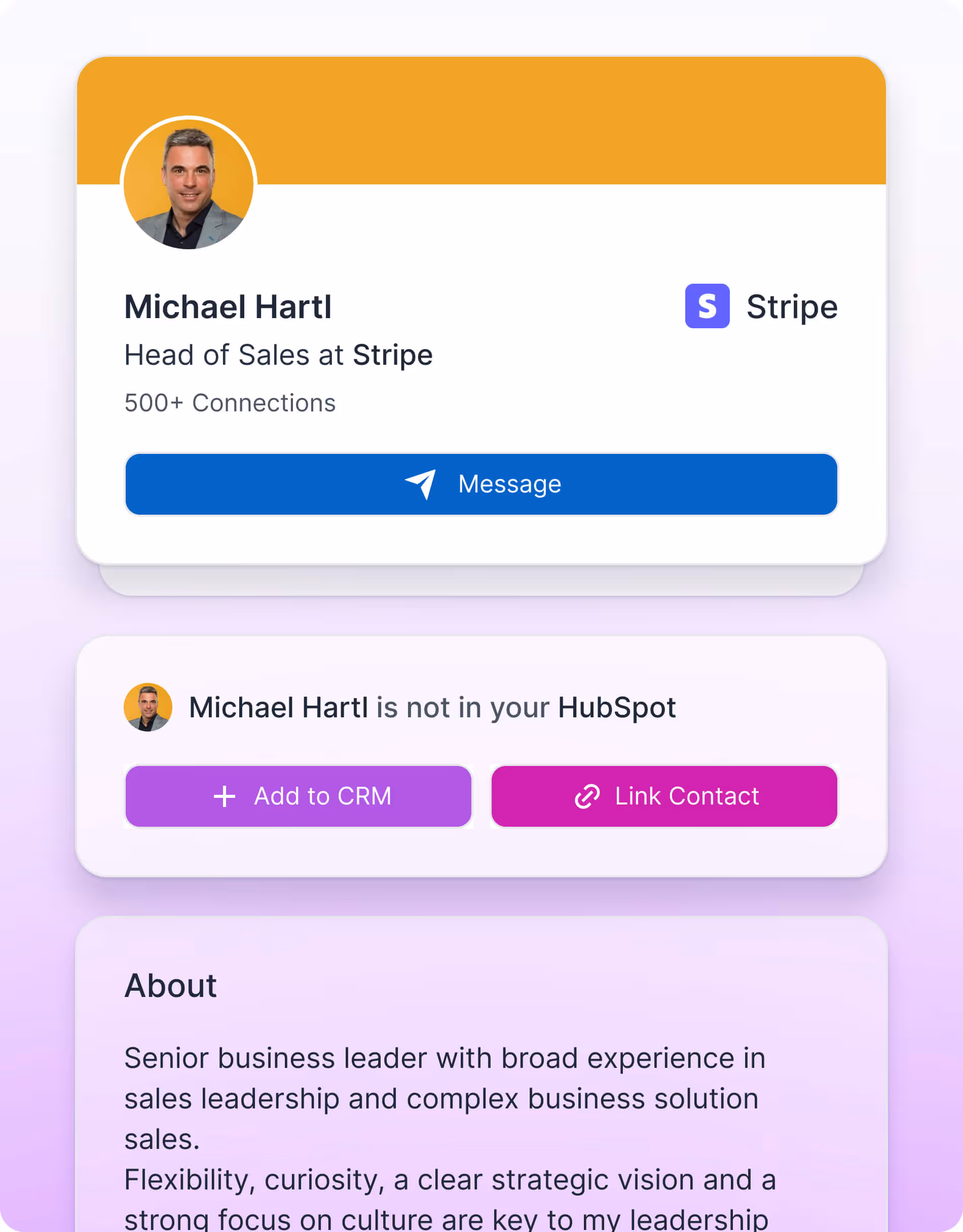Import LinkedIn contacts in 1 click
