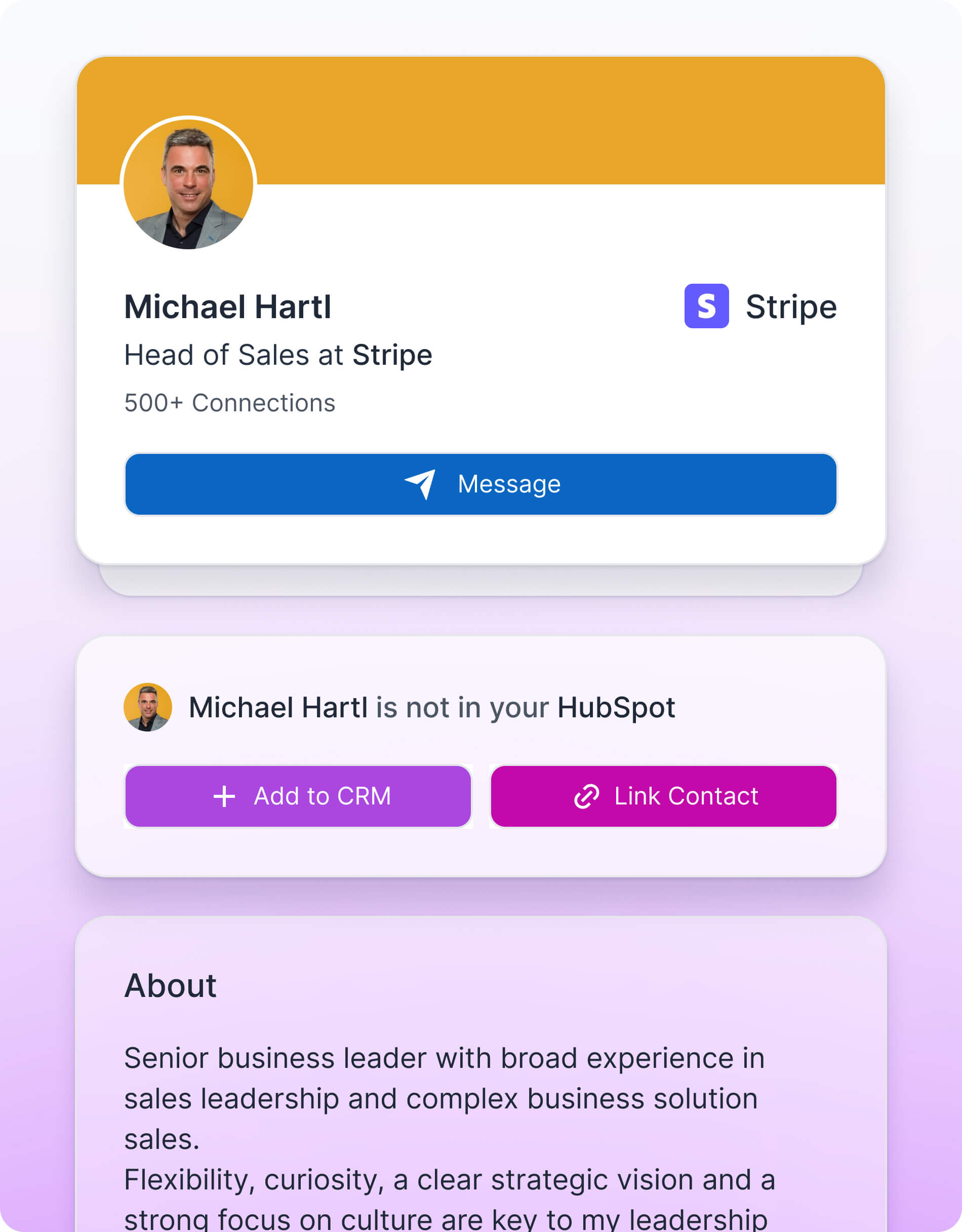 Import LinkedIn contacts in 1 click