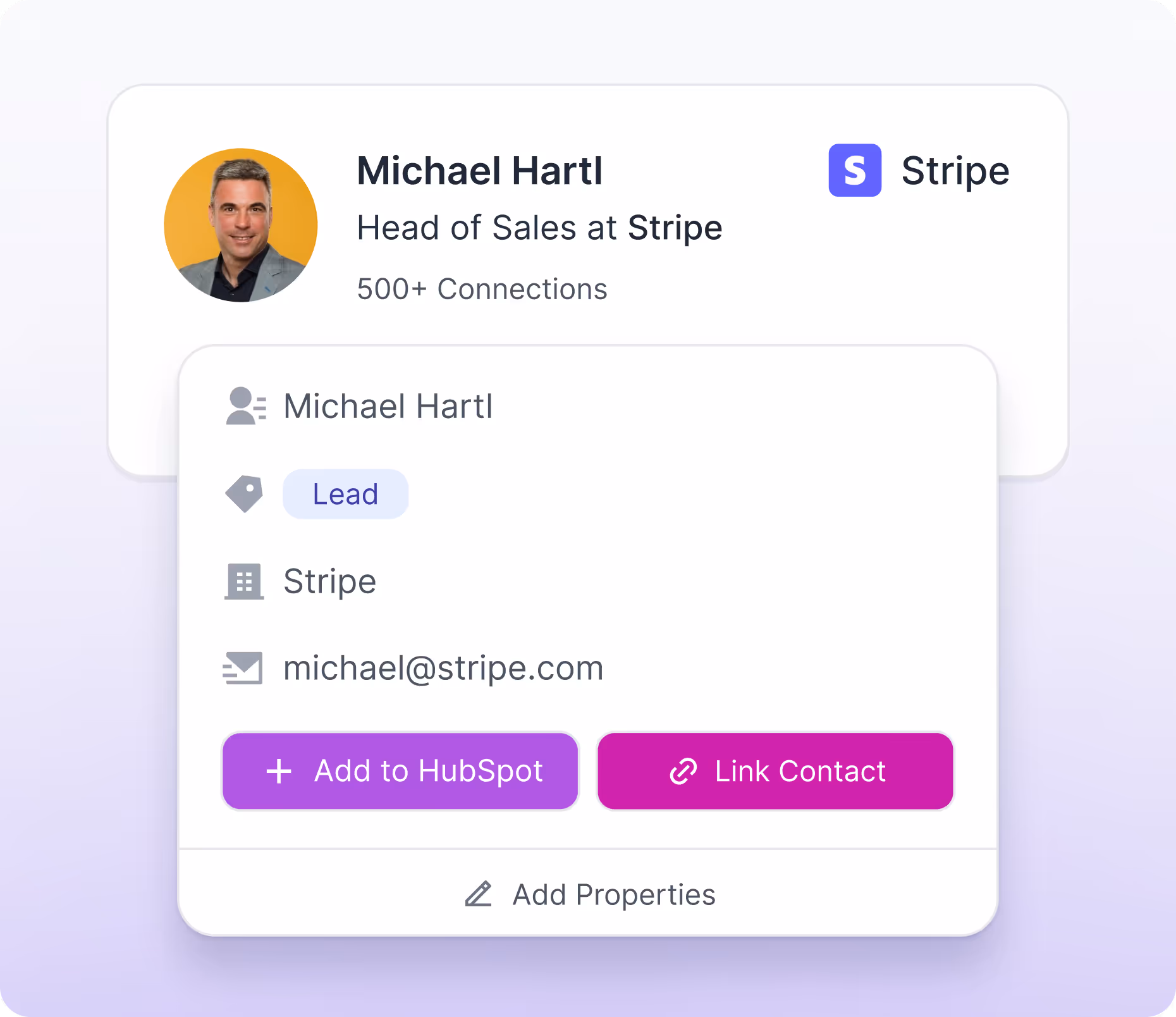 import linkedin contact to hubspot