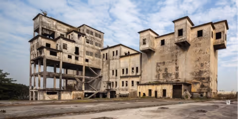 Photo d'une friche industrielle agricole.