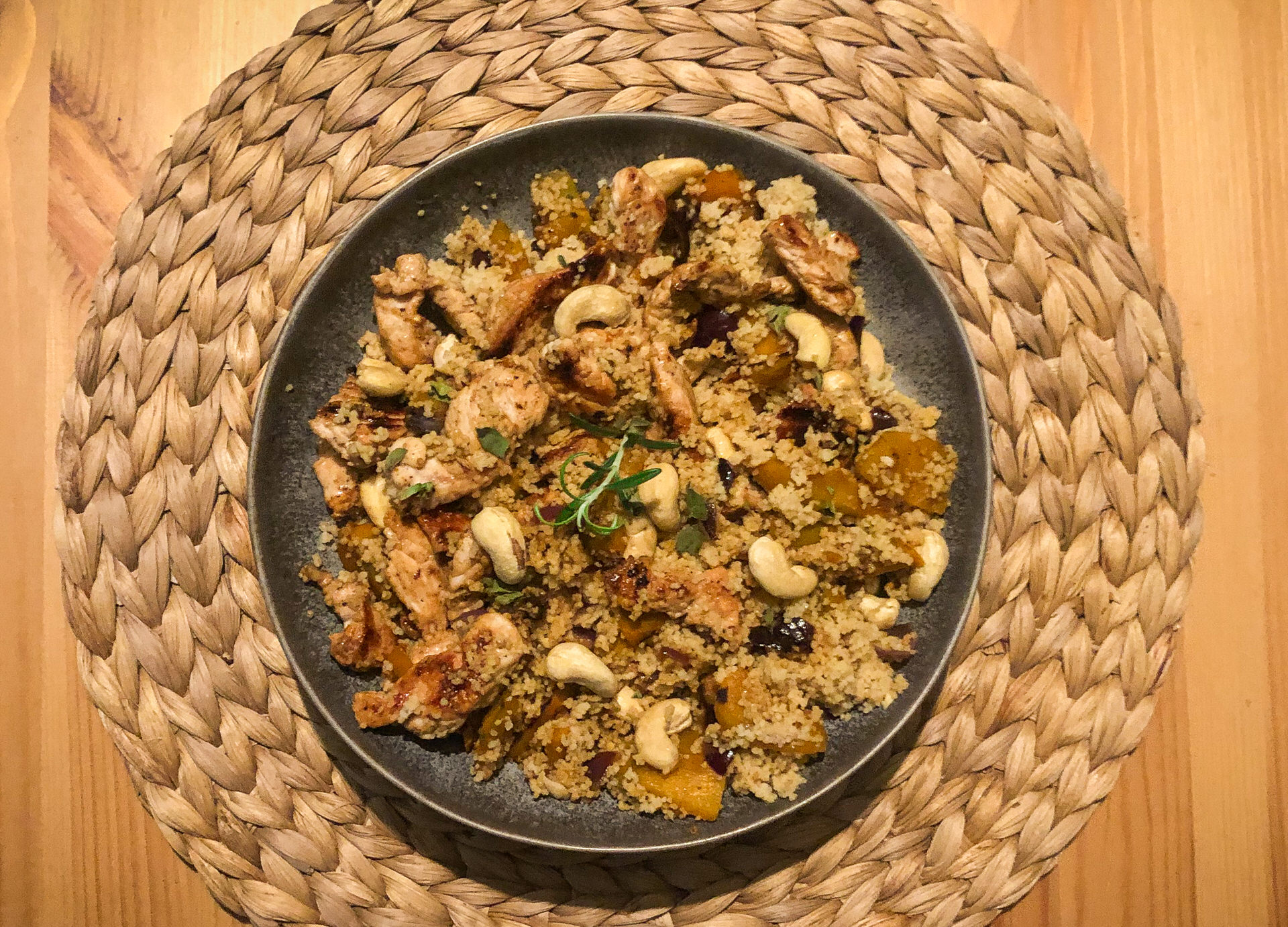 Kürbis-Hähnchen Tabouleh