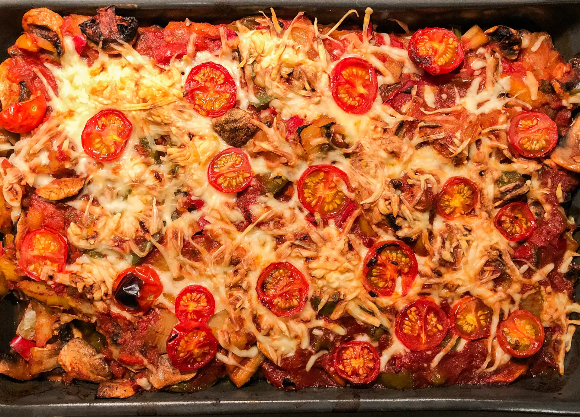 Pizza-Nudelauflauf