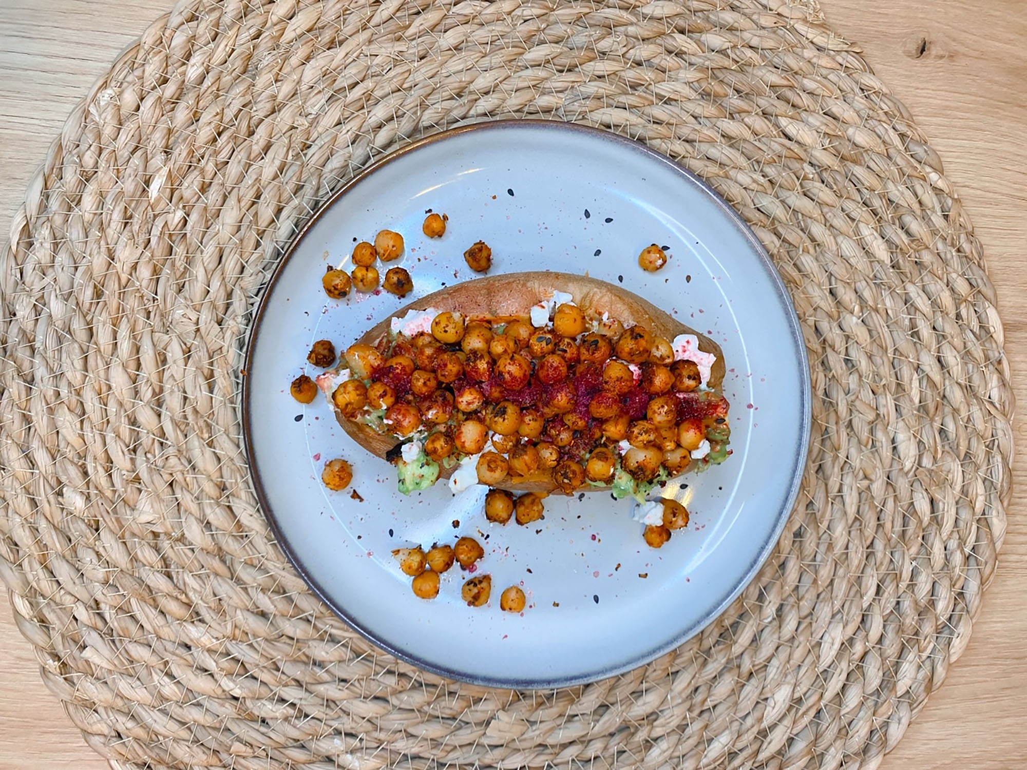 Gefüllte Süßkartoffel