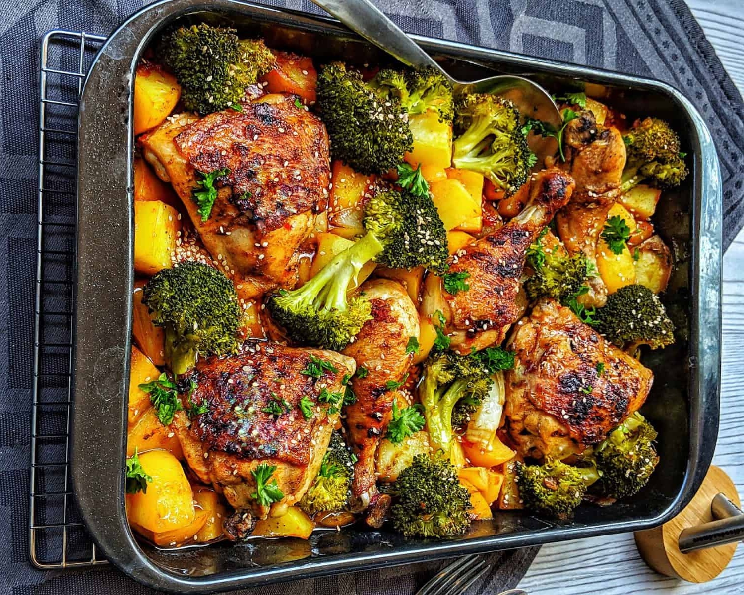 Airfryer Hähnchenbrust mit Brokkoli&Süßkartoffeln