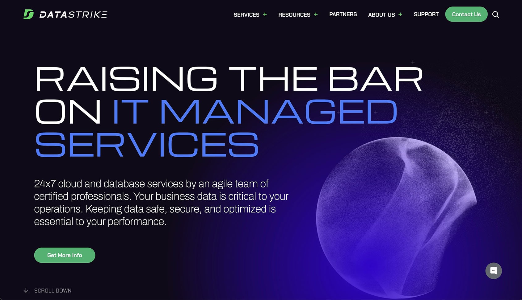 The site for DataStrike company