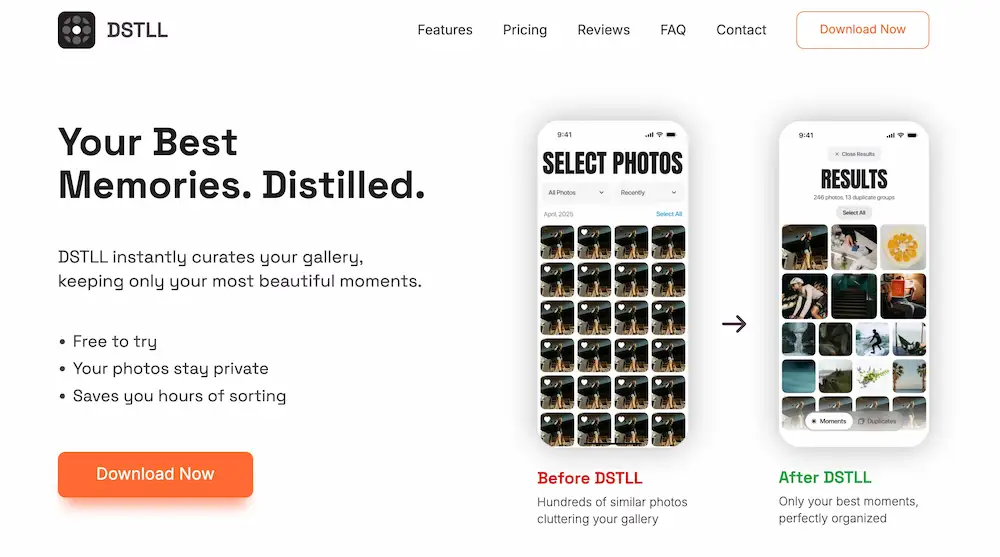 Рекламный сайт приложения для it-компании DSTLL