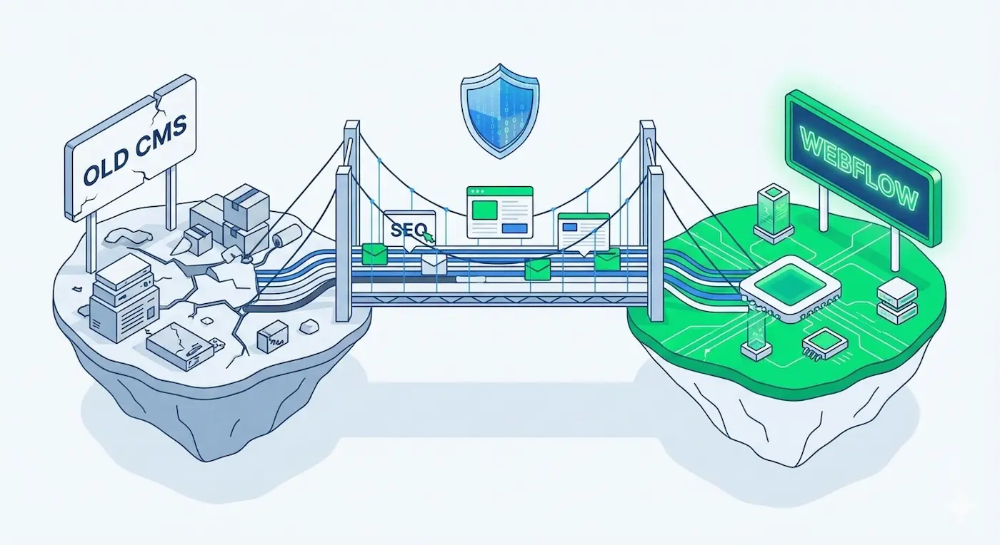 Миграция на Webflow без потери SEO-трафика: Пошаговый план