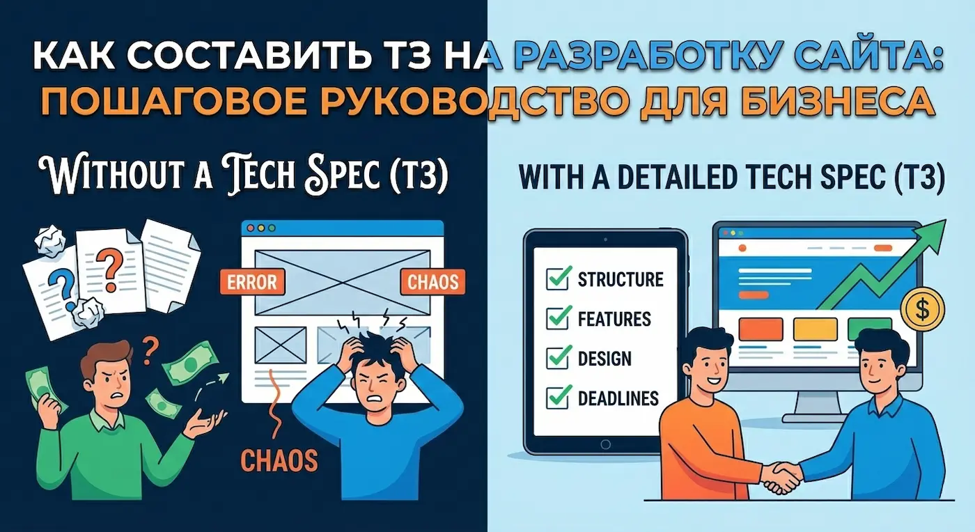 Как составить ТЗ на разработку сайта: пошаговое руководство для бизнеса