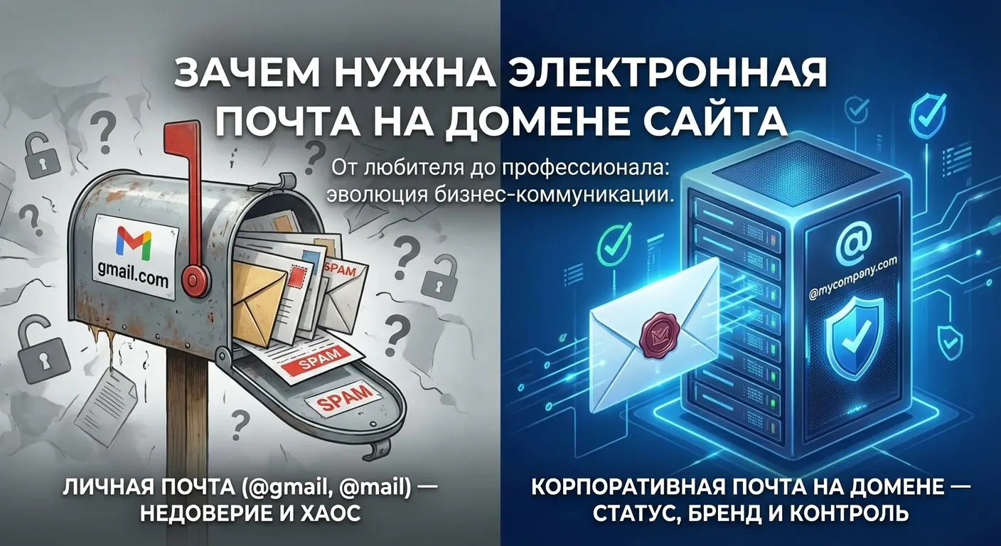 Зачем нужна электронная почта на домене сайта