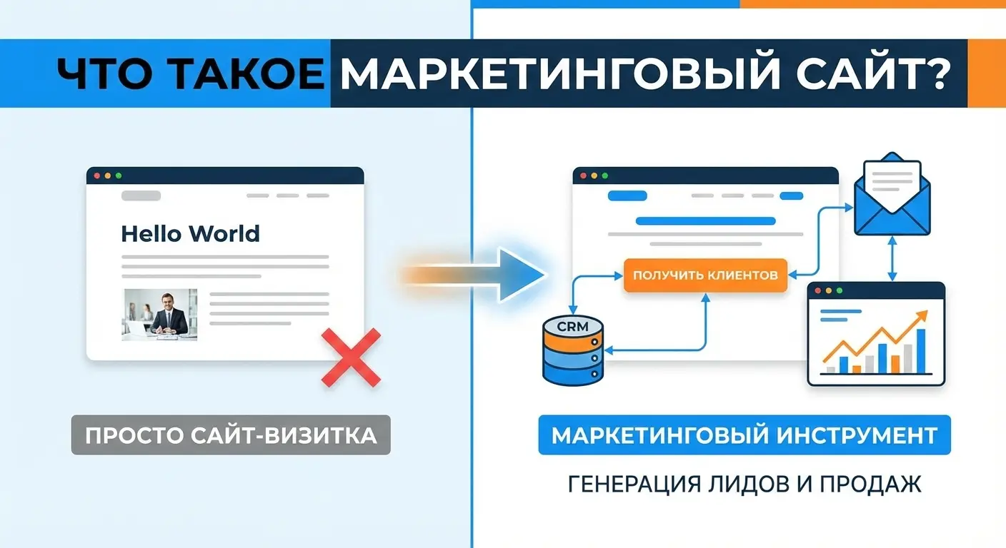 Что такое маркетинговый сайт