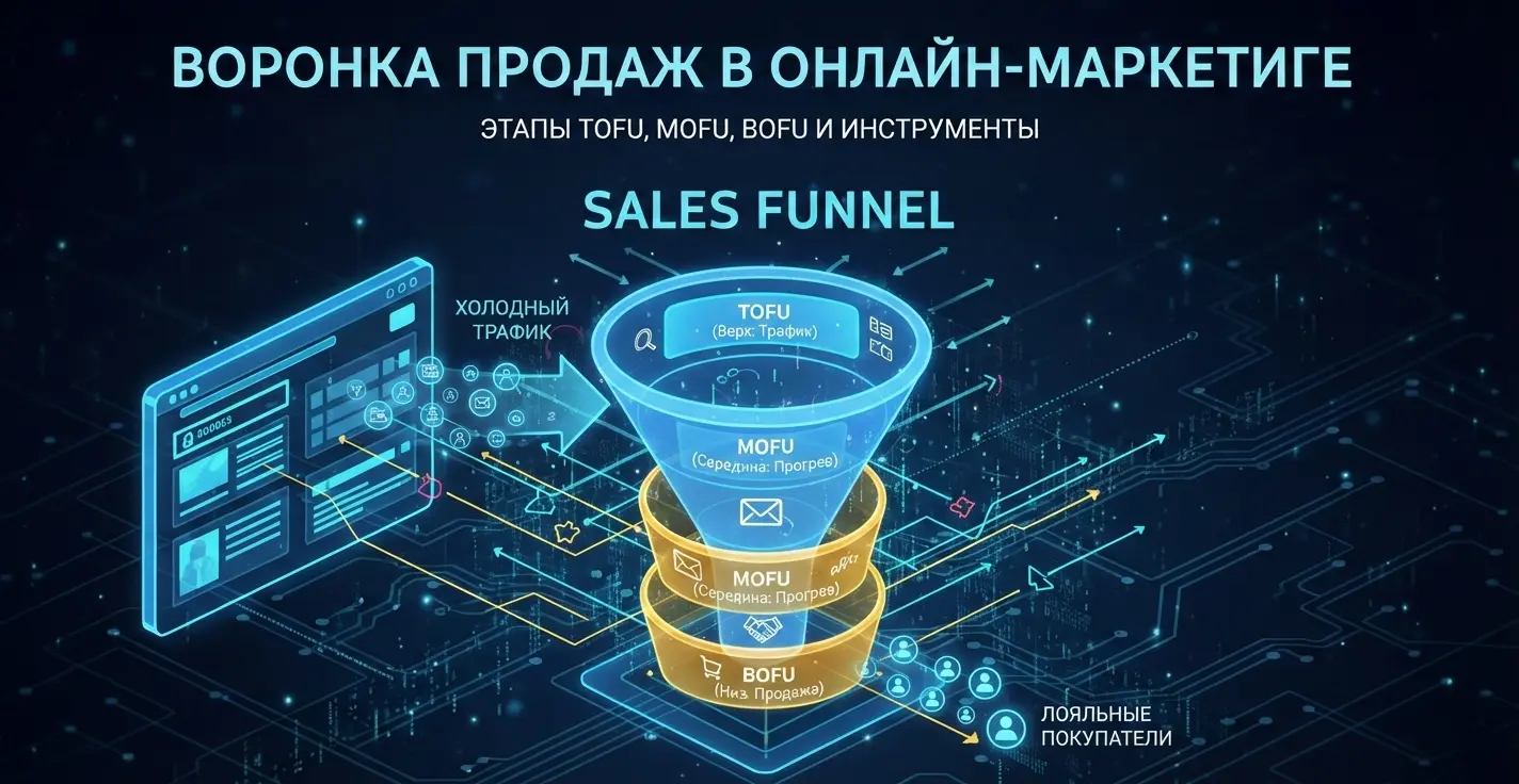 Воронка продаж в онлайн-маркетинге: этапы и инструменты для каждого шага