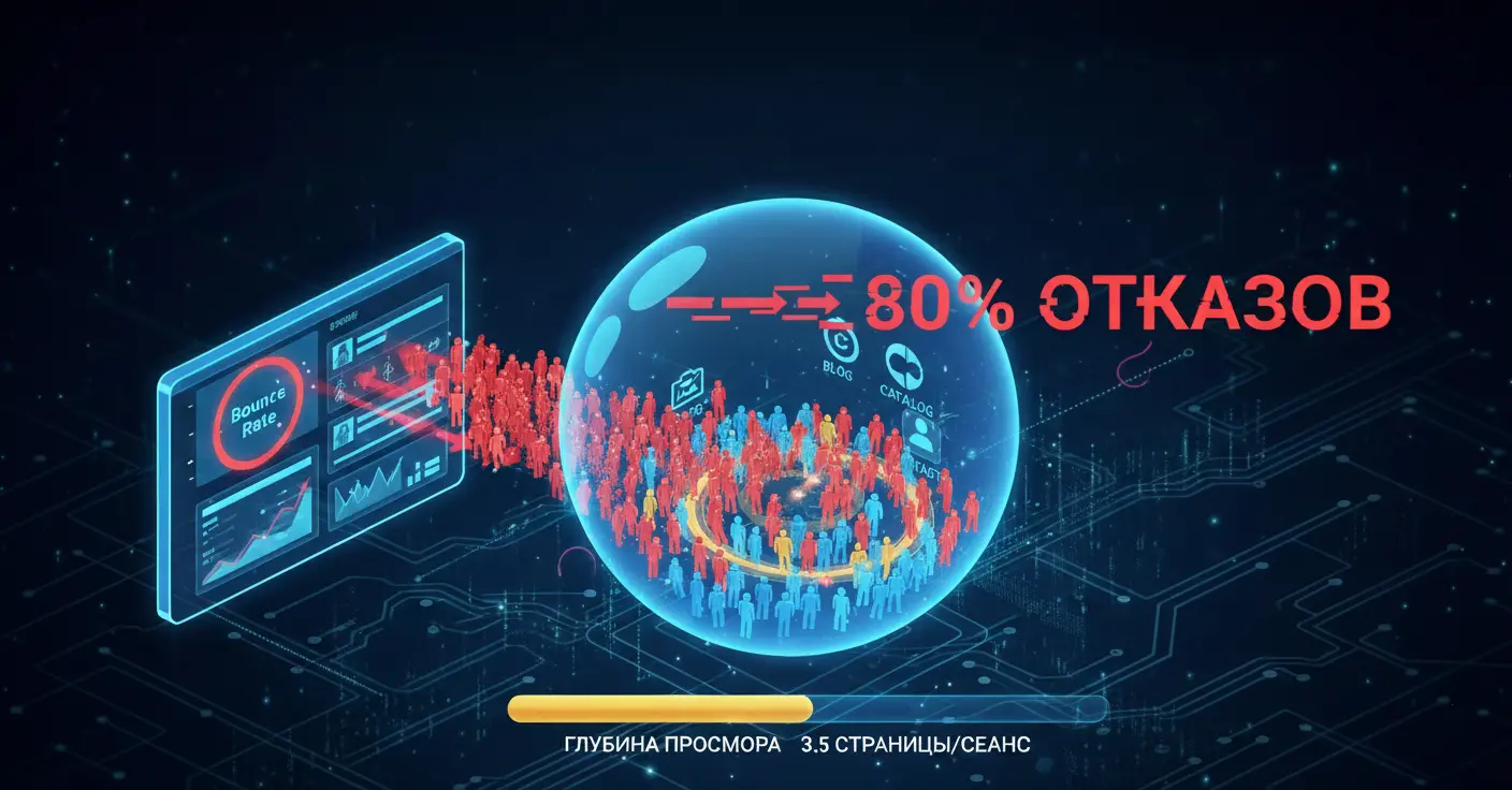 Показатель отказов и глубина просмотра: как их анализировать и улучшать