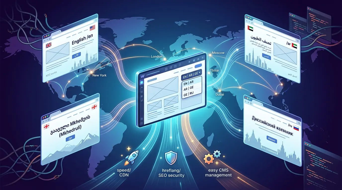 Мультиязычные сайты на Webflow: Как выйти на международный рынок без технического хаоса