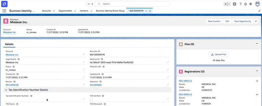 Middesk integration within Northteq platform